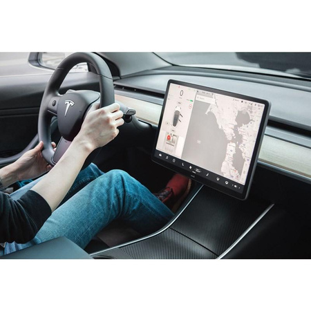 Moshi iVisor AG - Matte Schutzfolie für Tesla Model 3/Y Mittelkonsolenbildschirm (Schwarz/Klar Matt)