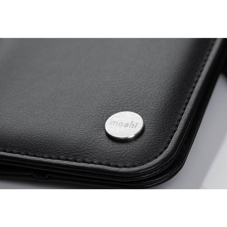 Moshi Overture - Etui 3w1 z klapką iPhone 13 mini (antybakteryjne NanoShield™) (Jet Black)