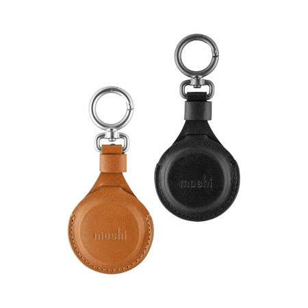 Porte-clés Moshi AirTag - Porte-clés premium pour Apple AirTag (Jet Black)