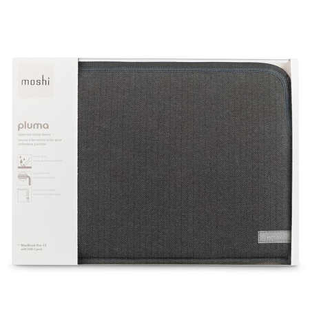 Moshi Pluma - Housse pour MacBook Pro 13" (2020/2018/2017/2016) / Surface Pro (2017) (gris chevron)