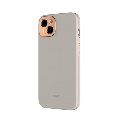 Moshi Napa Slim MagSafe - Bőr tok iPhone 14 Plus készülékhez (szürke)