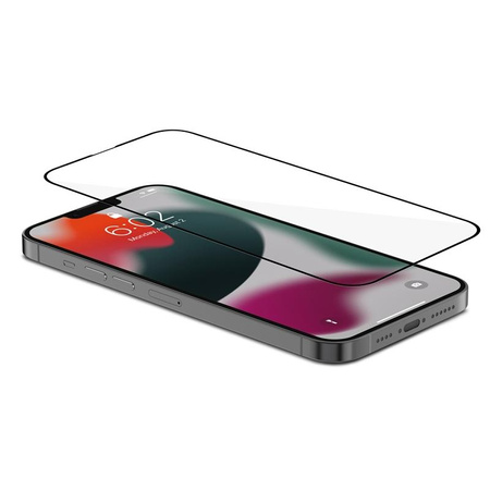 Moshi AirFoil Pro - Rugalmas hibrid üveg iPhone 13 Pro Max készülékhez (fekete keret)