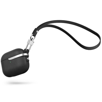 Moshi Pebbo Luxe - AirPods 3 case with detachable wrist strap (Charcoal Black)