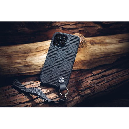 Moshi Altra - tok levehető zsinórral iPhone 13 Pro (antibakteriális NanoShield™) (kék)