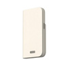 Moshi Overture MagSafe - 3-in-1-Ledertasche für iPhone 15 Pro (Eggnog White)
