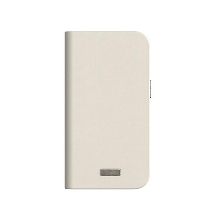 Moshi Overture MagSafe - Leather 3-in-1 flip case for iPhone 15 Plus (Eggnog White)