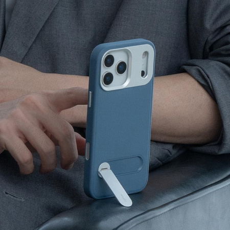 Moshi Kameleon MagSafe - Etui iPhone 17 Pro Max z funkcją podstawki (Midnight Gray)
