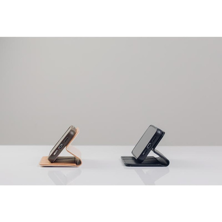 Moshi Overture - pouzdro 3 v 1 s flipovým krytem pro iPhone 13 Pro (antibakteriální NanoShield™) (Jet Black)