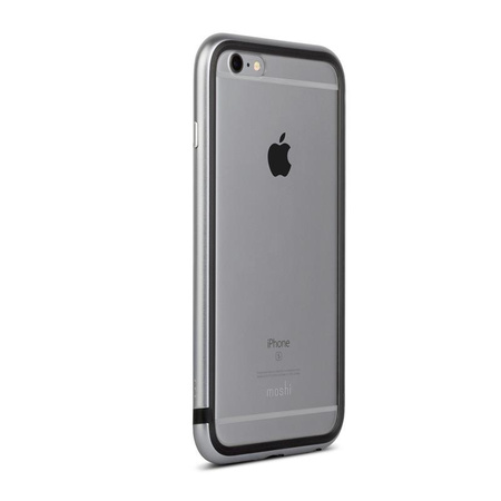 Moshi iGlaze Luxe - Case with aluminum frame iPhone 6s Plus / iPhone 6 Plus (Titanium Grey)