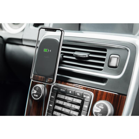 Moshi SnapTo Universal Car Mount with Wireless Charging- Magnetic Car Mount with Wireless Charging (Black)