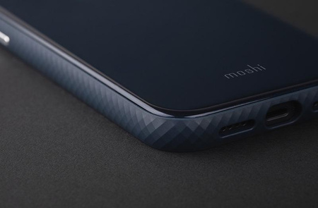 Moshi iGlaze - tok iPhone 12 / iPhone 12 Pro (SnapTo rendszer) (éjkék)