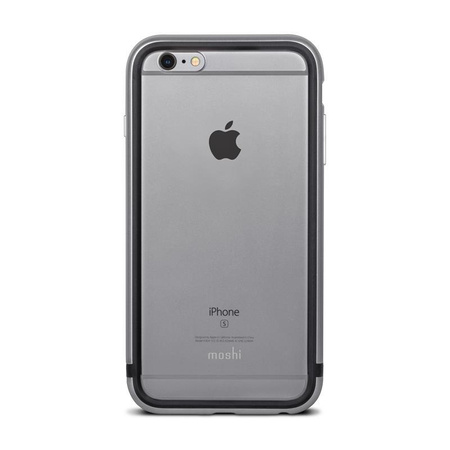 Moshi iGlaze Luxe - Coque avec cadre en aluminium iPhone 6s Plus / iPhone 6 Plus (Gris Titane)