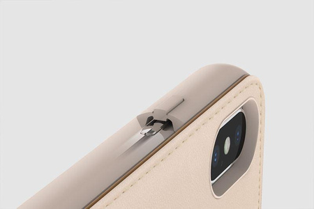 Moshi Overture - iPhone Xs Max case with card pocket + stand up (Savanna Beige)