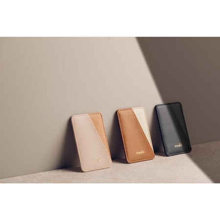 Moshi Slim Wallet - Magnetic Wallet (SnapTo™ System) (Caramel Brown)