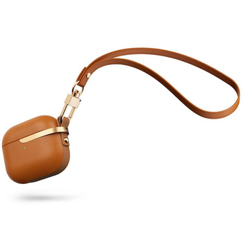 Moshi Pebbo Luxe - AirPods 3 case with detachable wrist strap (Caramel Brown)
