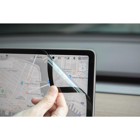 Moshi iVisor AG - Matná ochranná fólie pro displej středové konzoly Tesla Model 3/Y (černá/čirá matná)