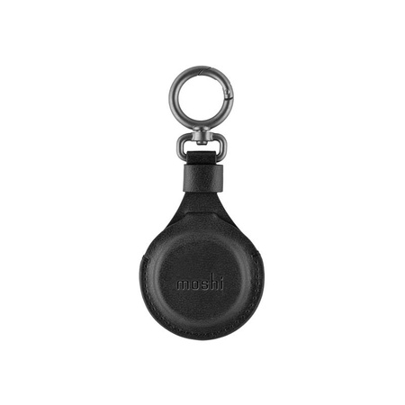Moshi AirTag kulcstartó - Prémium kulcstartó az Apple AirTaghez (Jet Black)
