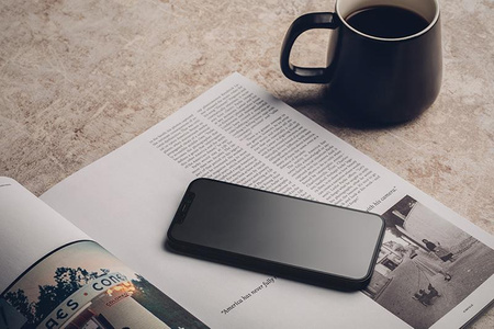 Moshi iVisor AG - Film de protection d'écran mat pour iPhone 12 / iPhone 12 Pro (cadre noir)