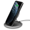 Moshi Lounge Q Wireless Charging Stand - Qi wireless inductive charger for iPhone and Android 15W (Nordic Gray)