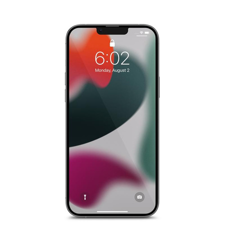 Moshi AirFoil Pro - Flexible Hybrid Glass for iPhone 13 Pro Max (black frame)