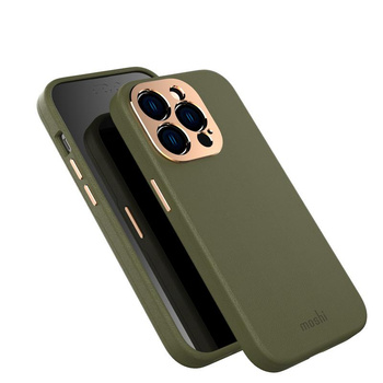 Moshi Napa Slim MagSafe - Leather Case for iPhone 14 Pro (Juniper Green)