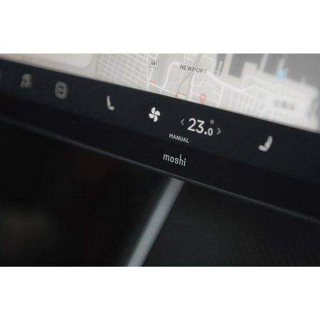 Moshi iVisor AG - Matná ochranná fólie pro displej středové konzoly Tesla Model 3/Y (černá/čirá matná)