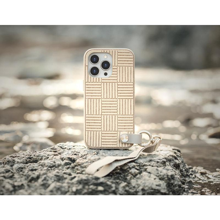 Moshi Altra - Étui avec dragonne détachable iPhone 13 Pro (NanoShield™ antibactérien) (Sahara Beige)