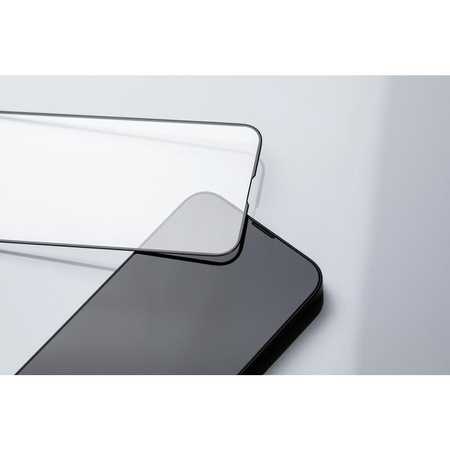 Moshi AirFoil Pro - Flexible Hybrid Glass for iPhone 13 Pro Max (black frame)