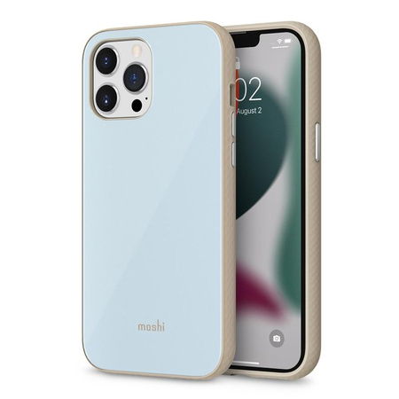 Moshi iGlaze Slim Hardshell Case - iPhone 13 Pro Max Gehäuse (SnapTo System) (Adriatic Blue)