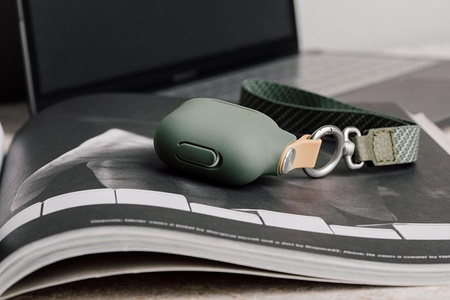 Moshi Pebbo - Étui AirPods 3 avec dragonne amovible (vert menthe)
